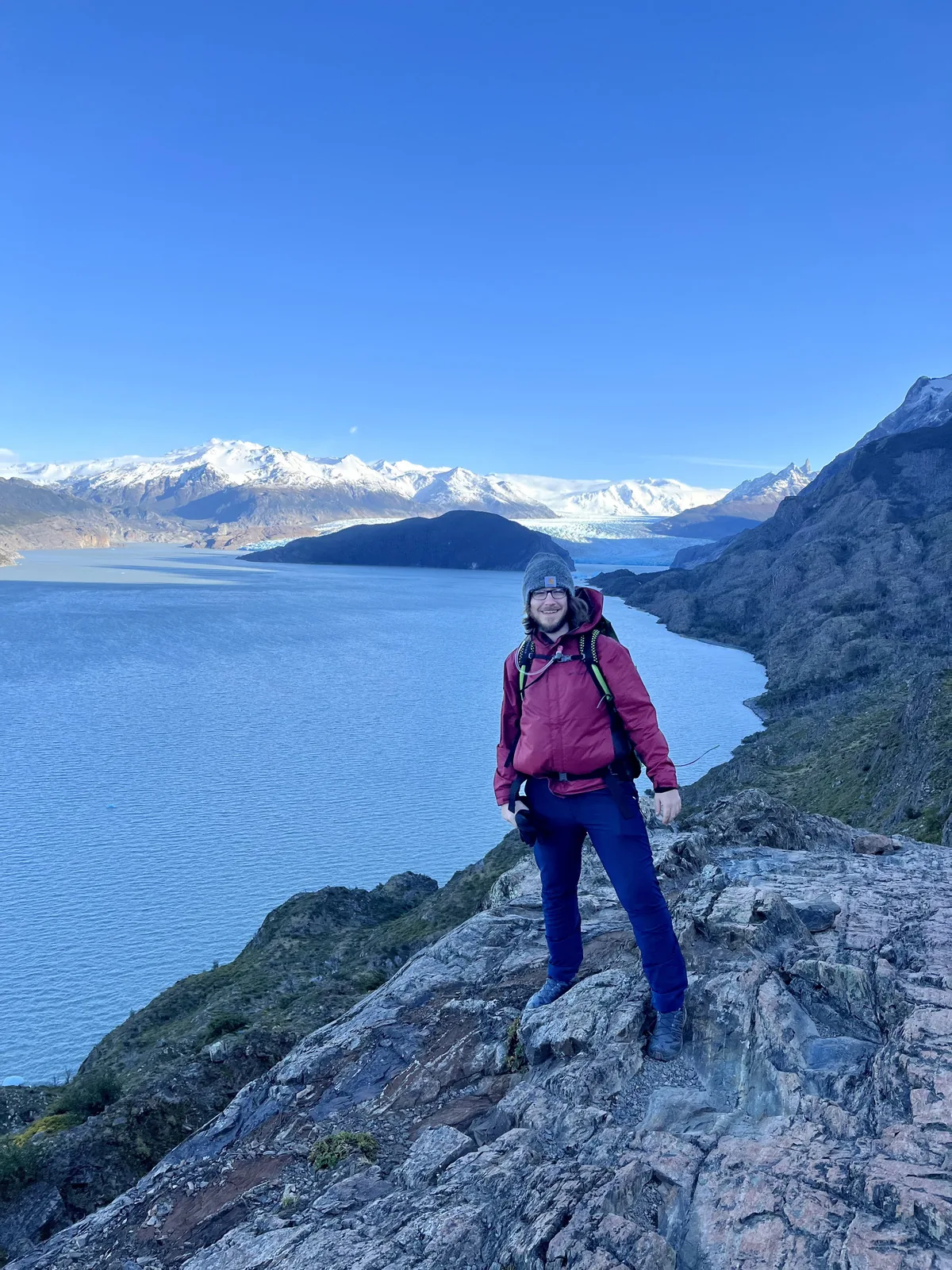 Skyline rising beyond autumn trees in a city park