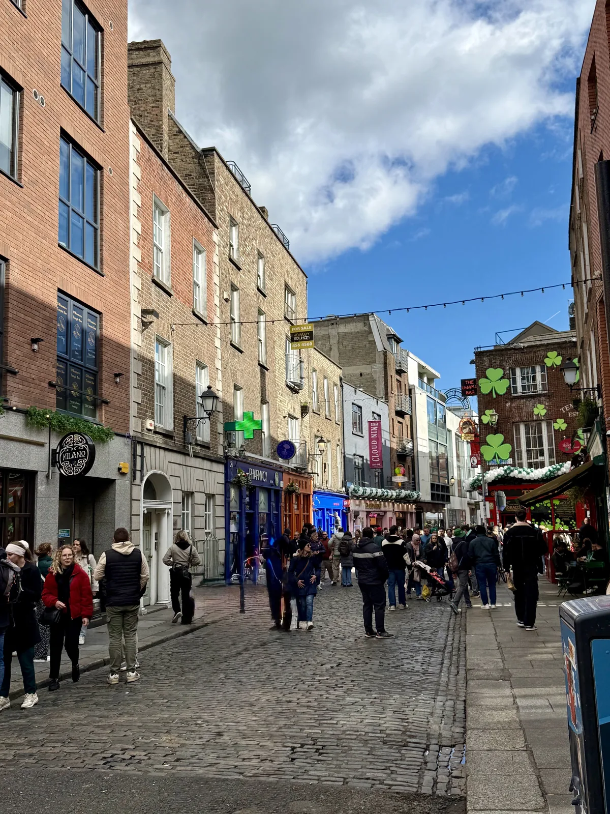 Brick lighthouse viewed from below