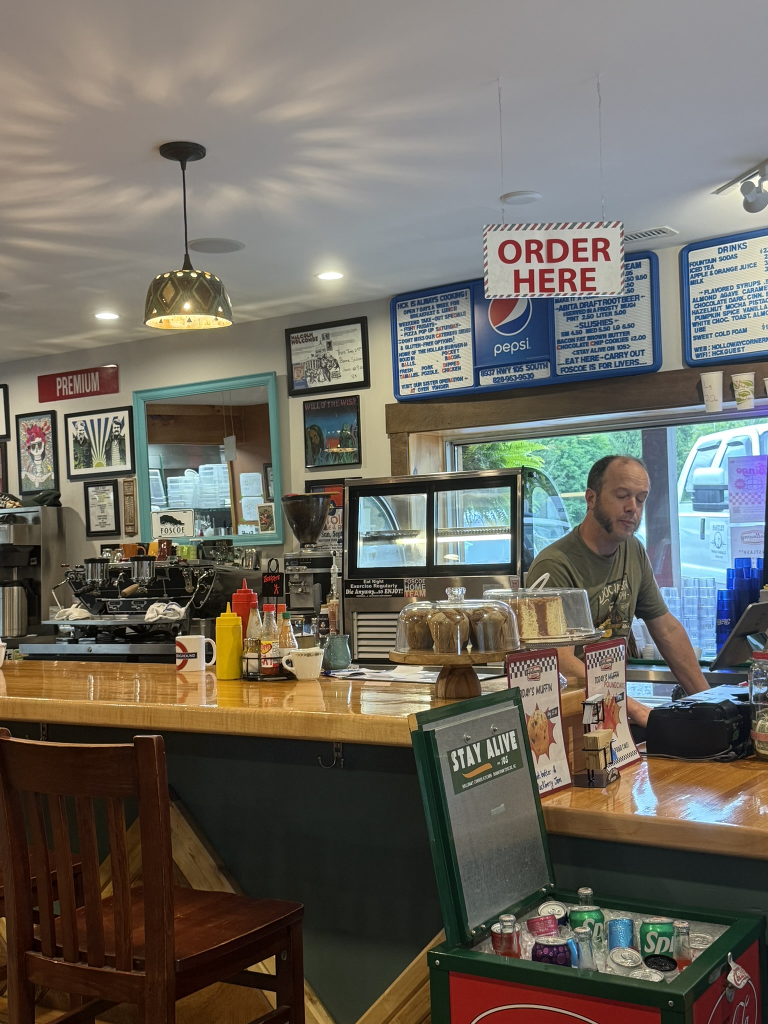 Holloway's Diner in Foscoe during the Grandfather Mountain weekend.